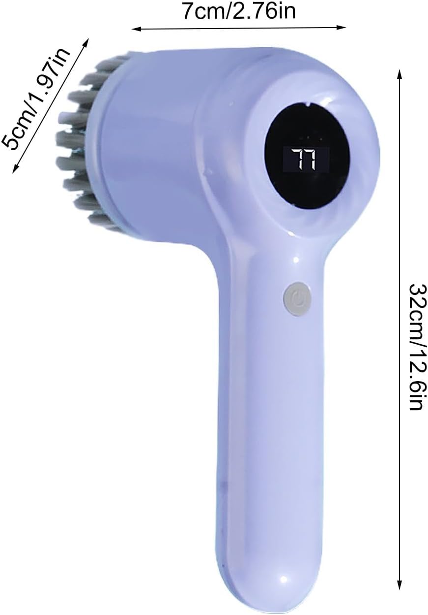 CEPILLO DE LIMPIEZA DE BAÑO 5 EN 1, FREGADOR ELÉCTRICO, PANTALLA LED, CEPILLO DE LIMPIEZA ELÉCTRICO MULTIFUNCIONAL