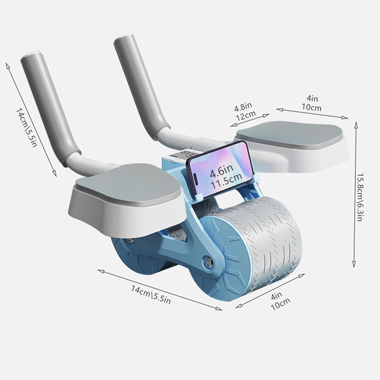 EQUIPO DE EJERCICIO DE RUEDA ABDOMINAL CON SOPORTE PARA CODO, RUEDA ABDOMINAL DE REBOTE AUTOMÁTICO, ENTRENAMIENTO