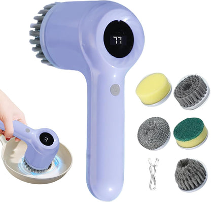 CEPILLO DE LIMPIEZA DE BAÑO 5 EN 1, FREGADOR ELÉCTRICO, PANTALLA LED, CEPILLO DE LIMPIEZA ELÉCTRICO MULTIFUNCIONAL
