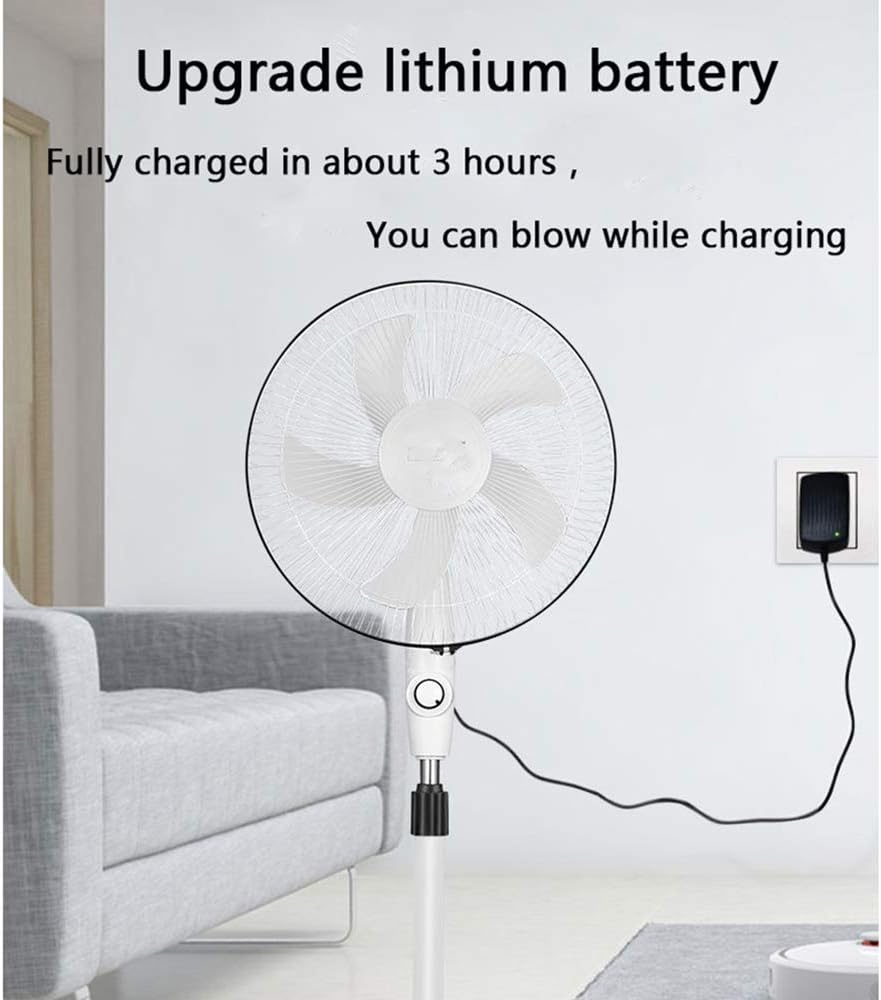 ABANICO SOLAR RECARGABLE DE 16 PULGADAS