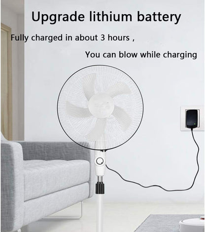 ABANICO SOLAR RECARGABLE DE 16 PULGADAS