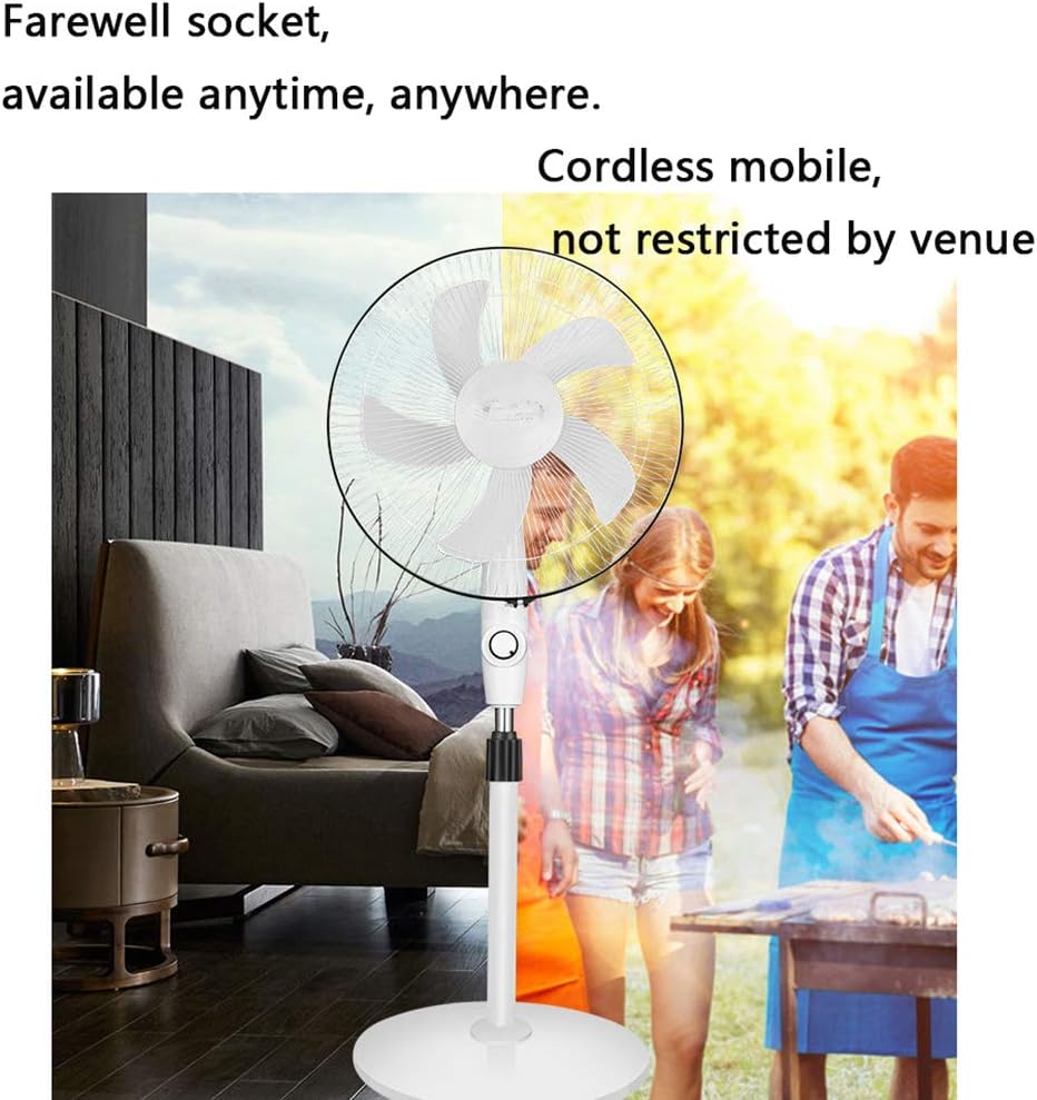 ABANICO SOLAR RECARGABLE DE 16 PULGADAS