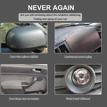 SPRAY DE RECUBRIMIENTO REVITALIZANTE DE PLASTICO IDEAL PARA VEHICULOS ¡DEVUELVE EL BRILLO AL INSTANTE! 100ML