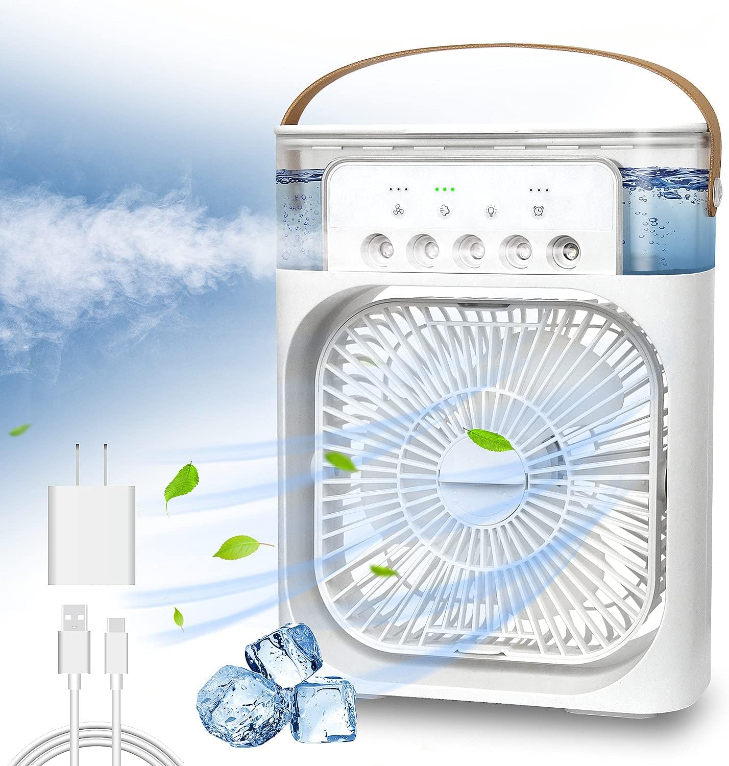 ABANICO MINI VENTILADOR DE AIRE CON HUMIFICADOR