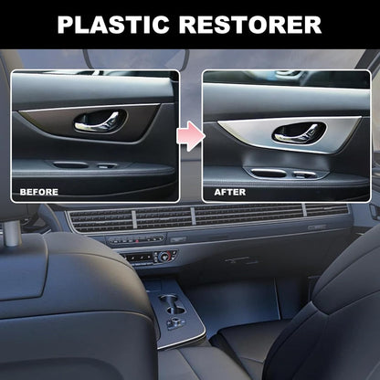 SPRAY DE RECUBRIMIENTO REVITALIZANTE DE PLASTICO IDEAL PARA VEHICULOS ¡DEVUELVE EL BRILLO AL INSTANTE! 100ML