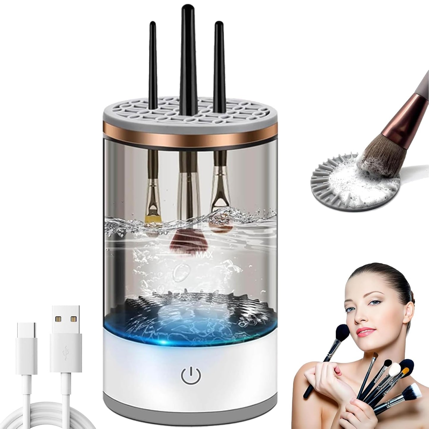 MÁQUINA LIMPIADORA DE BROCHAS DE MAQUILLAJE
