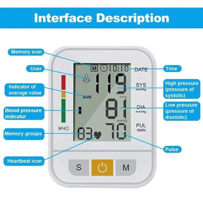 TENSIOMETRO DIGITAL DE BRAZO AUTOMÁTICO A PILAS